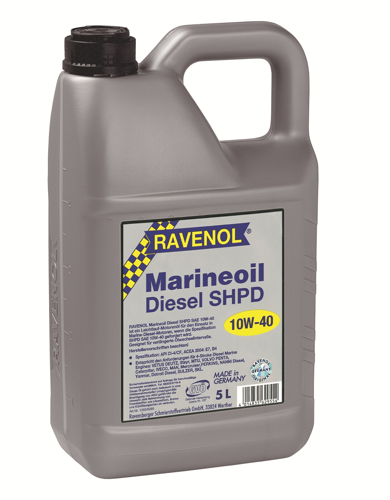 Купить запчасть RAVENOL - 4014835629554 Marineoil DIESEL SHPD 10W40, 5л