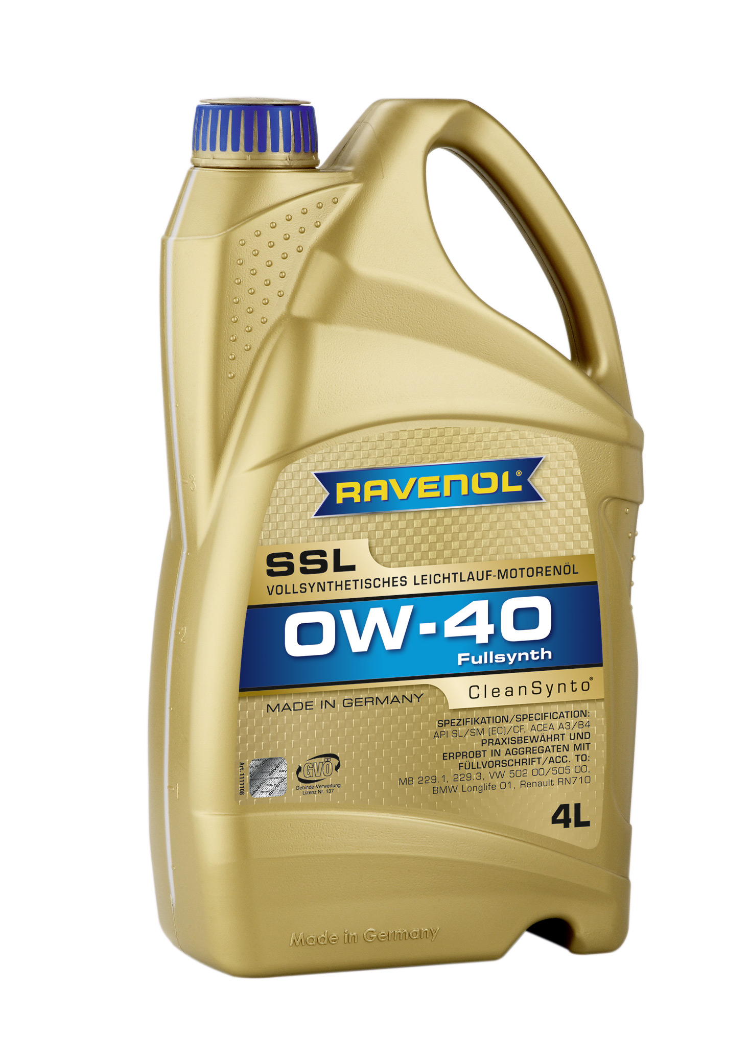 Купить запчасть RAVENOL - 4014835718791 Super Synthetik Oel SSL SAE 0W-40 ( 4л) new