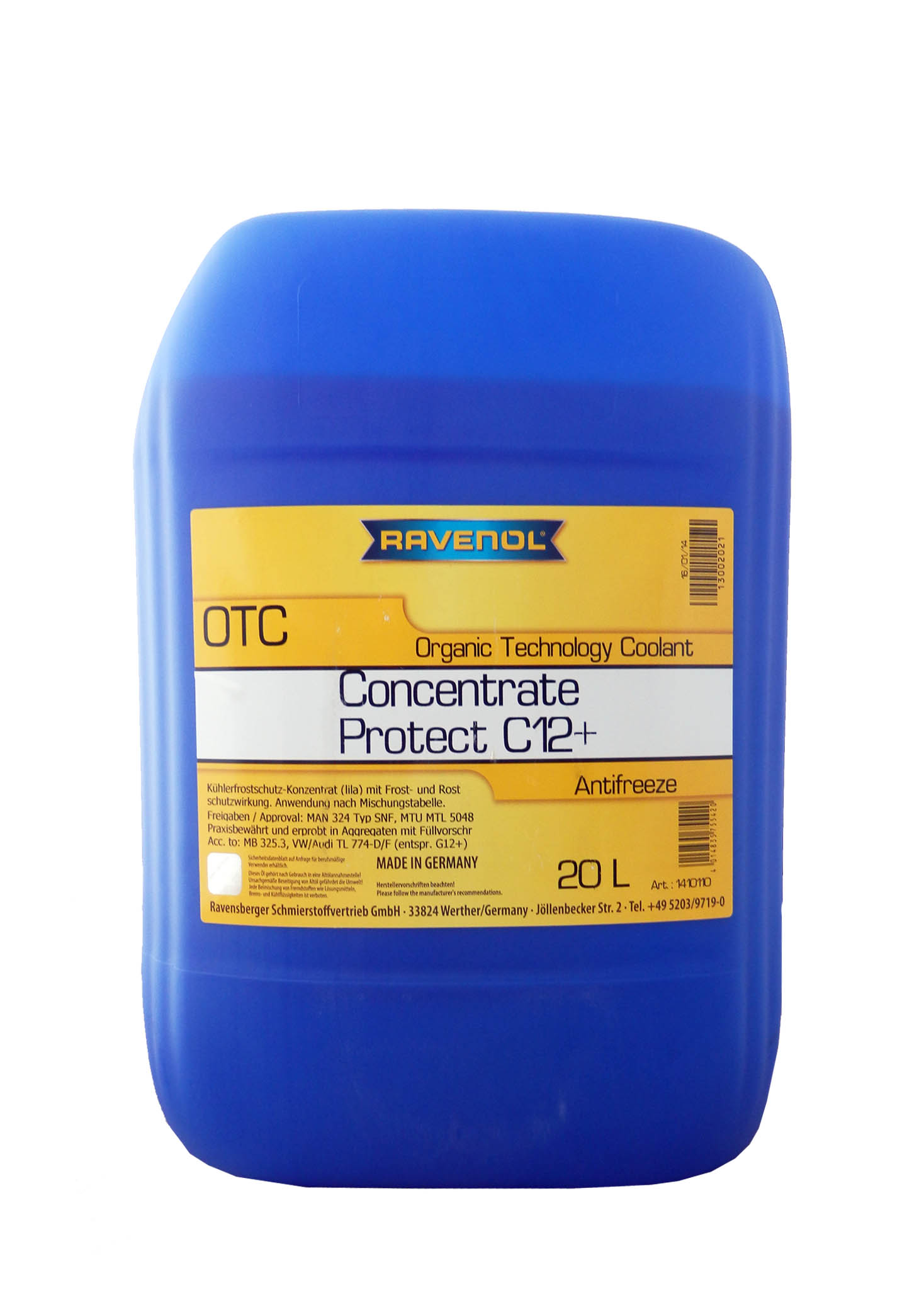 Купить запчасть RAVENOL - 4014835755420 Антифриз концентрат лила OTC Organic Technology Concentrate (20л)