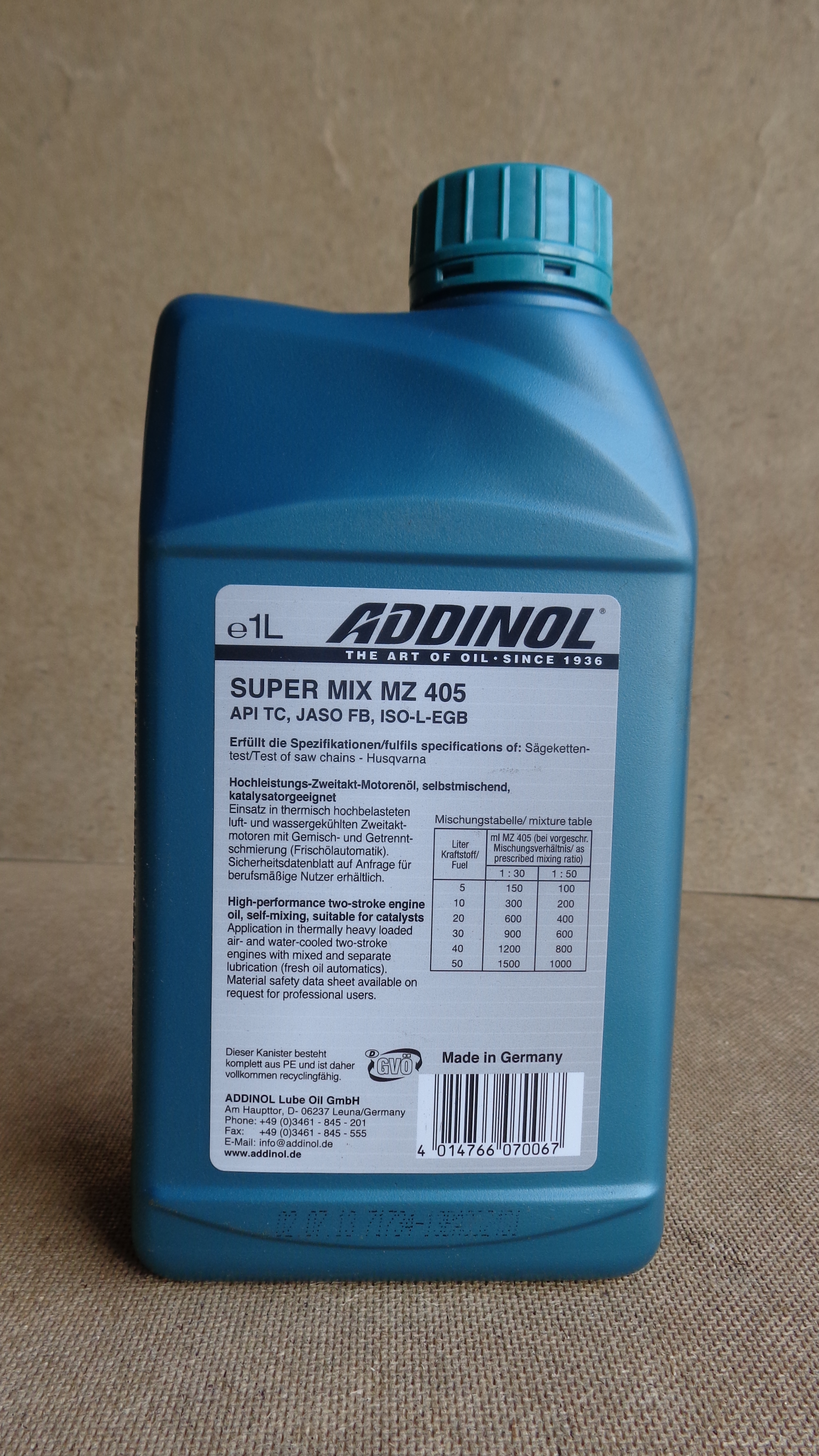 Купить запчасть ADDINOL - 4014766070067 Super Mix MZ 405, 1л